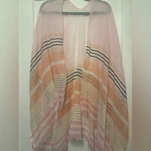 Lane Bryant Pink and Orange Striped Top